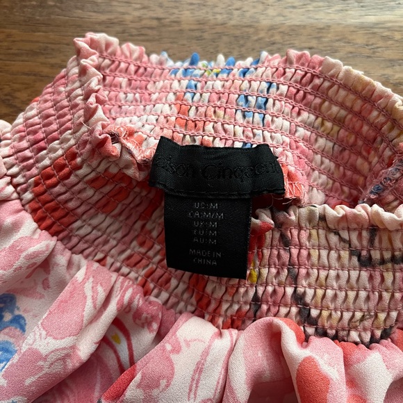 500 Maison Cinqcent Floral Tie-Up Blouse, M - Picture 5 of 7